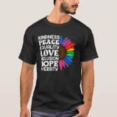 Inclusion Acceptance Kindness Solidarity Awareness T-shirt (Voorkant)