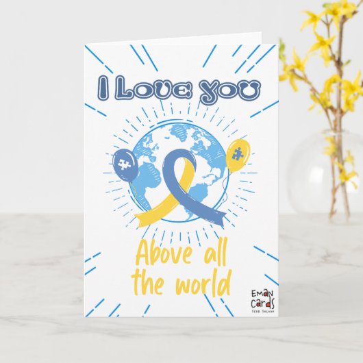 Inclusion for Down Syndrome - Love you Kaart (Gele Bloem)