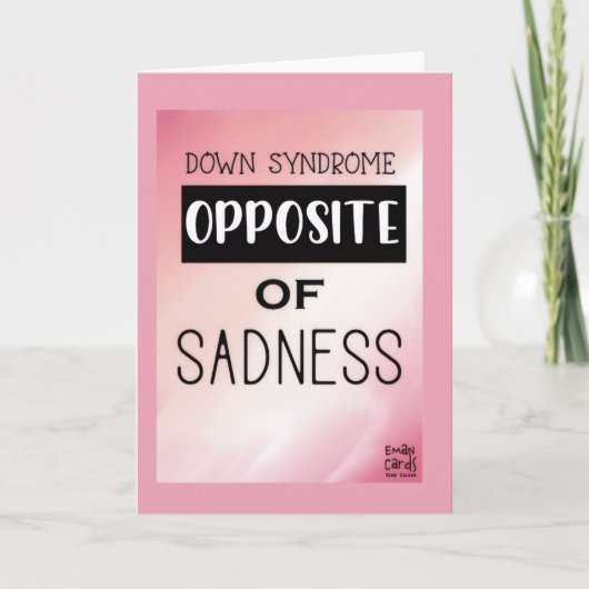 Inclusion for Down Syndrome - Pink Kaart (Voorkant)