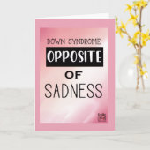 Inclusion for Down Syndrome - Pink Kaart (Gele Bloem)