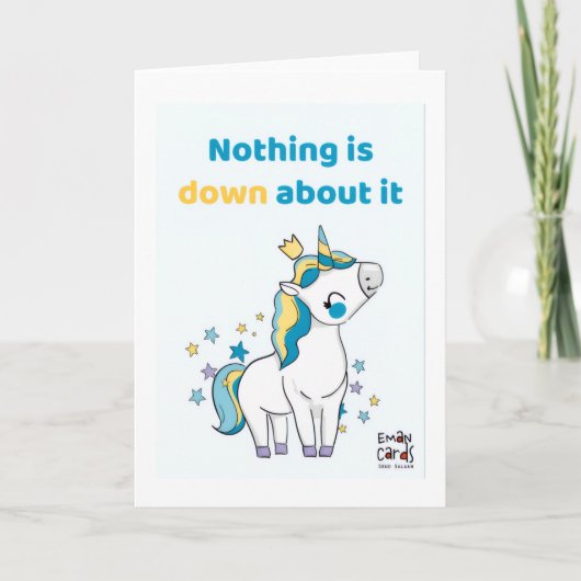 Inclusion for Down Syndrome - Unicorn Kaart (Voorkant)