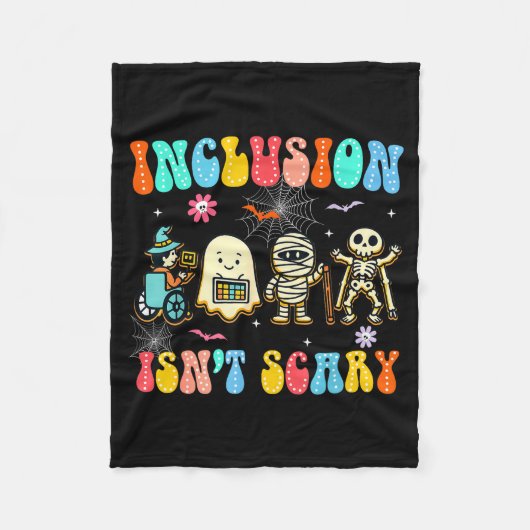 Inclusion Isn't Y Halloween Sped Teacher Women Men Fleece Deken (Voorkant)