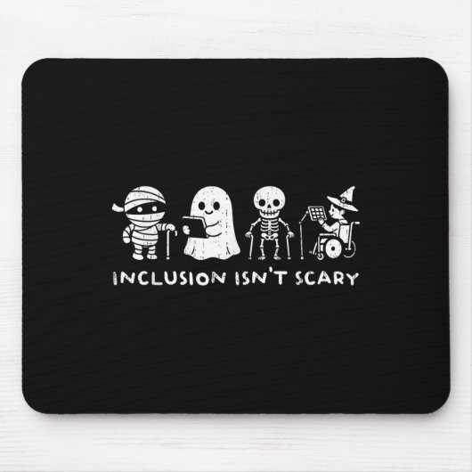 Inclusion Isn't Y Slp Halloween Ghost Mummy Sped T Muismat (Voorkant)
