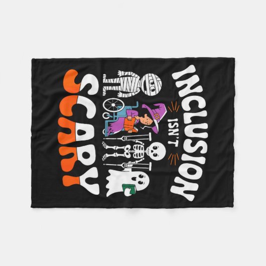 Inclusion Isn't Y Sped Halloween Special Education Fleece Deken (Voorkant (Horizontaal))