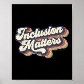 Inclusion S Retro Speciaal Onderwijs Leraar Vrouwe Poster (Voorkant)