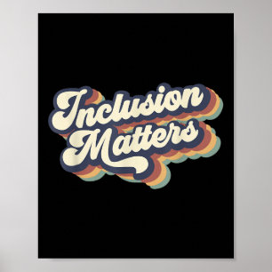 Inclusion S Retro Speciaal Onderwijs Leraar Vrouwe Poster