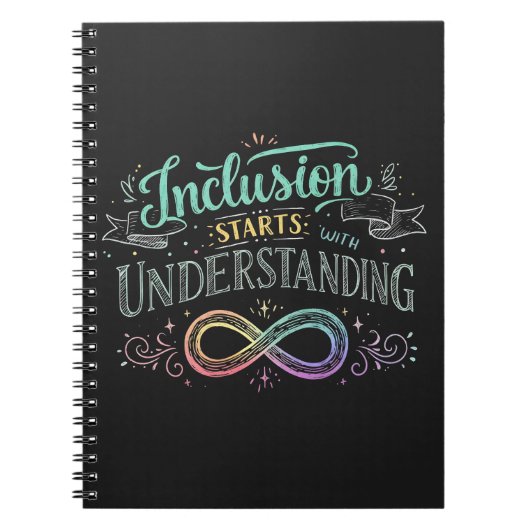 Inclusion Starts with Understanding Chalk Quote Notitieboek (Voorkant)