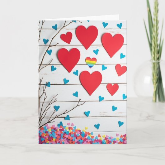 Inclusive Hearts Artful Love Card Kaart (Voorkant)