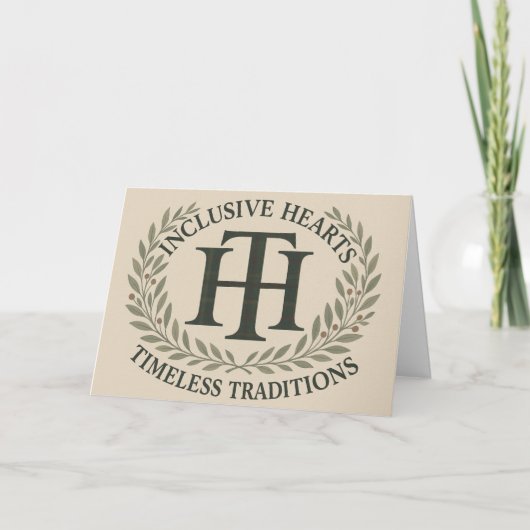 Inclusive Hearts, Timeless Traditions Feestdagen Kaart (Voorkant)