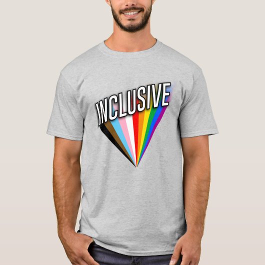 Inclusive Pride Burst T-shirt (Voorkant)