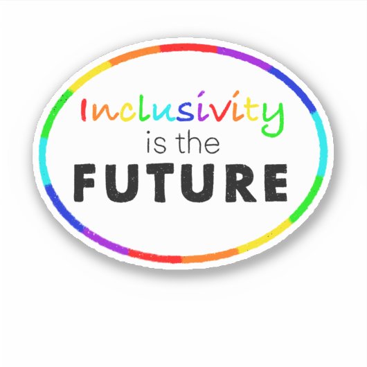 Inclusiviteit is het toekomstige bewustzijn van de sticker (Voorkant)
