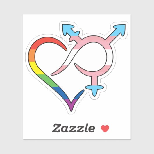 Inclusiviteit & Liefde symbool PRIDE / TG Sticker (Vel)