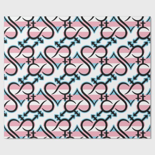 Inclusiviteit & liefde symbool TG Flag Cadeaupapier (Vlak)