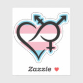 Inclusiviteit & liefde symbool TG Flag Sticker (Vel)