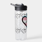 Inclusiviteit & liefde symbool TG Flag Waterfles (Rechts)