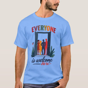 Inclusiviteit voor iedereen: iedereen is welkom t-shirt
