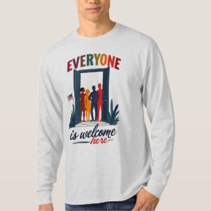 Inclusiviteit voor iedereen: iedereen is welkom t-shirt