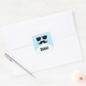 Incognito blauw surprise party shhh! stickers (Envelop)