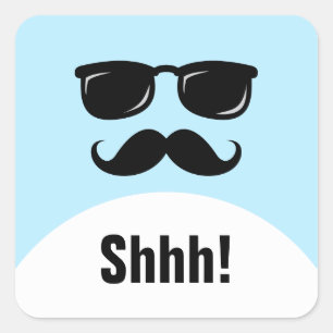 Incognito blauw surprise party shhh! stickers