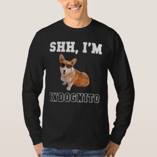 Incognito Corgi woordspeling met bril voor hond T-shirt