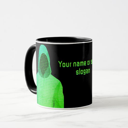 Incognito Cyber Hacker Computer Crime - eigen slog Mok (Voorkant links)