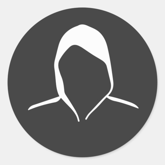 incognito-modus ronde sticker (Voorkant)