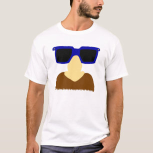 Incognito Mustache & Glasses Adult Basic T-Shirt