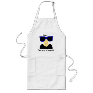Incognito Mustache & Glasses Apron Lang Schort