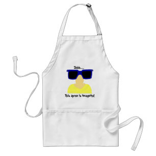 Incognito Mustache & Glasses Apron Standaard Schort