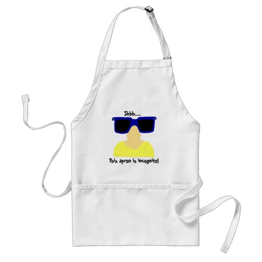 Incognito Mustache & Glasses Apron Standaard Schort (Voorkant)