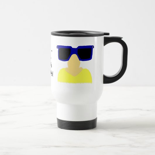Incognito Mustache & Glasses Blonde Travel Mug Reisbeker (Rechts)