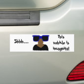 Incognito Mustache & Glasses Bumpersticker (Op auto)