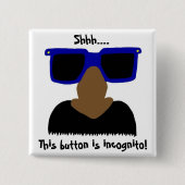 Incognito Mustache & Glasses Button (Voorkant)