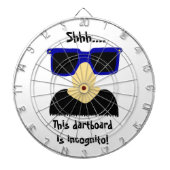 Incognito Mustache & Glasses Dartboard Dartbord (Voorkant)