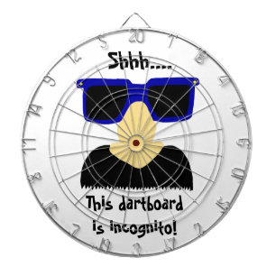 Incognito Mustache & Glasses Dartboard Dartbord