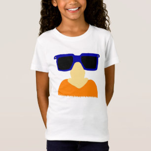 Incognito Mustache & Glasses Girls Baby Doll T-shi T-shirt
