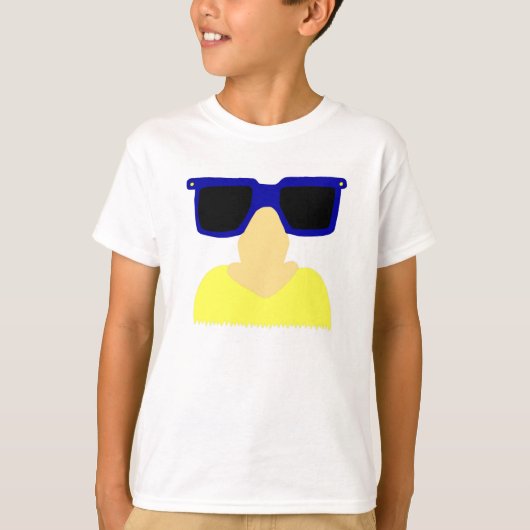 Incognito Mustache & Glasses Kinder Basic T-Shirt (Voorkant)