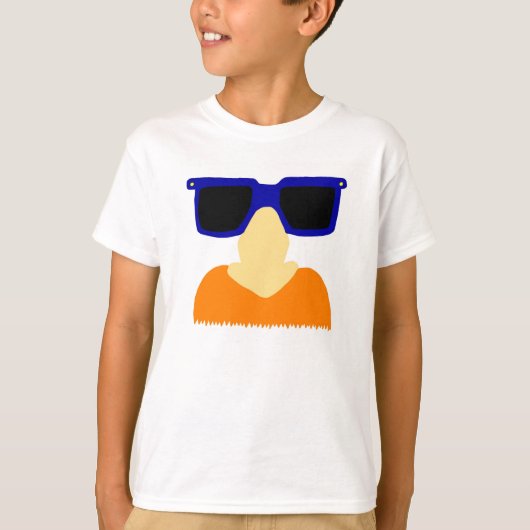 Incognito Mustache & Glasses Kinder Basic T-Shirt (Voorkant)