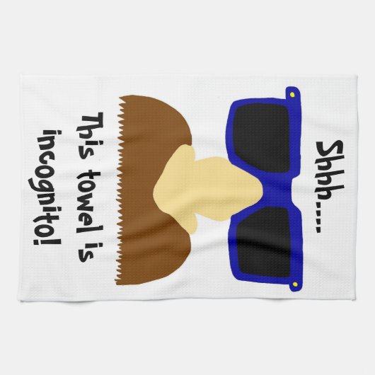 Incognito Mustache & Glasses Kitchen Towel Theedoek (Horizontaal)