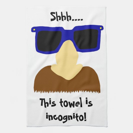 Incognito Mustache & Glasses Kitchen Towel Theedoek (Verticaal)