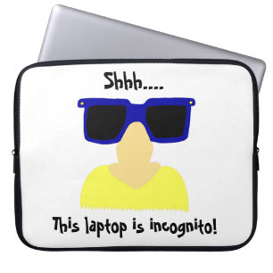 Incognito Mustache & Glasses laptophoes Laptop Sleeve