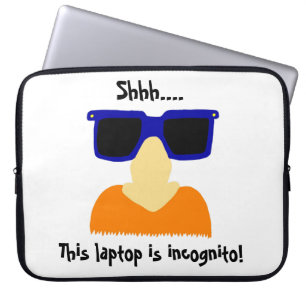 Incognito Mustache & Glasses laptophoes Laptop Sleeve