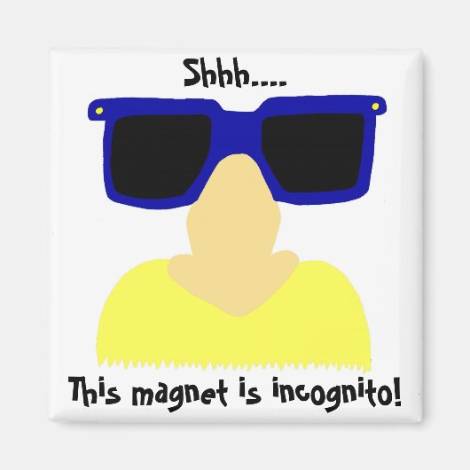 Incognito Mustache & Glasses Magnet (Voorkant)