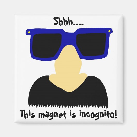 Incognito Mustache & Glasses Magnet (Voorkant)