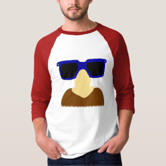 Incognito Mustache & Glasses Mannen Raglan T-Shirt