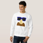 Incognito Mustache & Glasses Mannen Sweatshirt (Voorkant volledig)