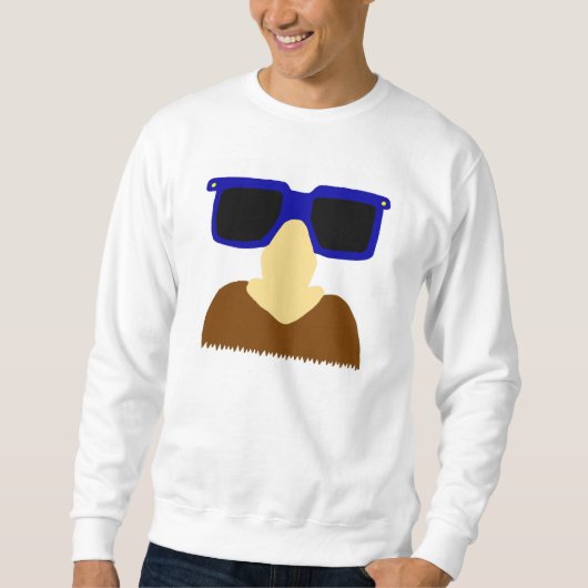 Incognito Mustache & Glasses Mannen Sweatshirt (Voorkant)