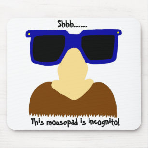 Incognito Mustache & Glasses Mousepad Muismat