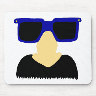 Incognito Mustache & Glasses Mousepad Muismat