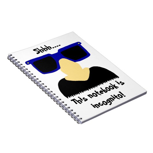 Incognito Mustache & Glasses notebook Notitieboek (Rechterzijde)